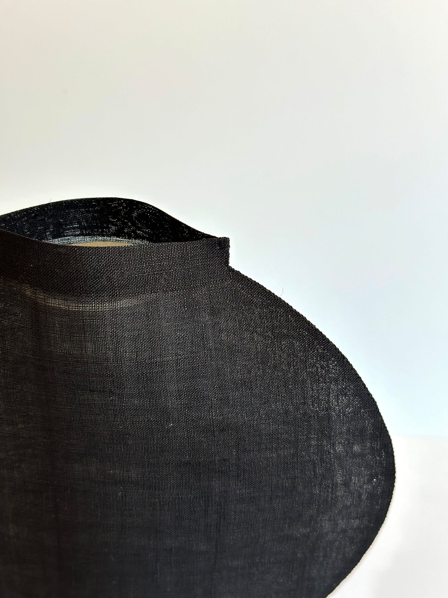 Hand-stitched Mosi Moon Jar made from Korean ramie textile
